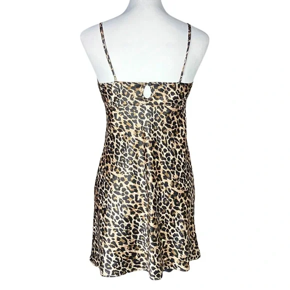 Victoria’s Secret Leopard Print Satin Slip Dress. Small. Trashy2K, Mob Wife, Y2K - Picture 4 of 8